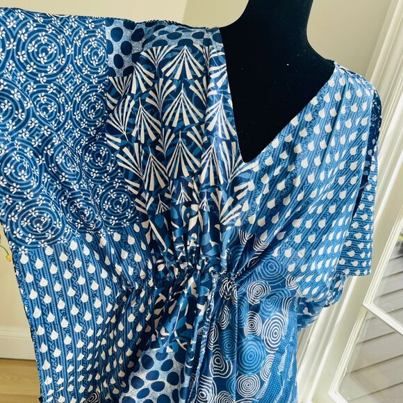 BRAND NEW Women Indian Handmade Cotton Kaftan Dress Hand Block Print Caftan Gown - Picture 7 of 7